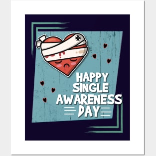 Happy Single Awareness Day Posters and Art